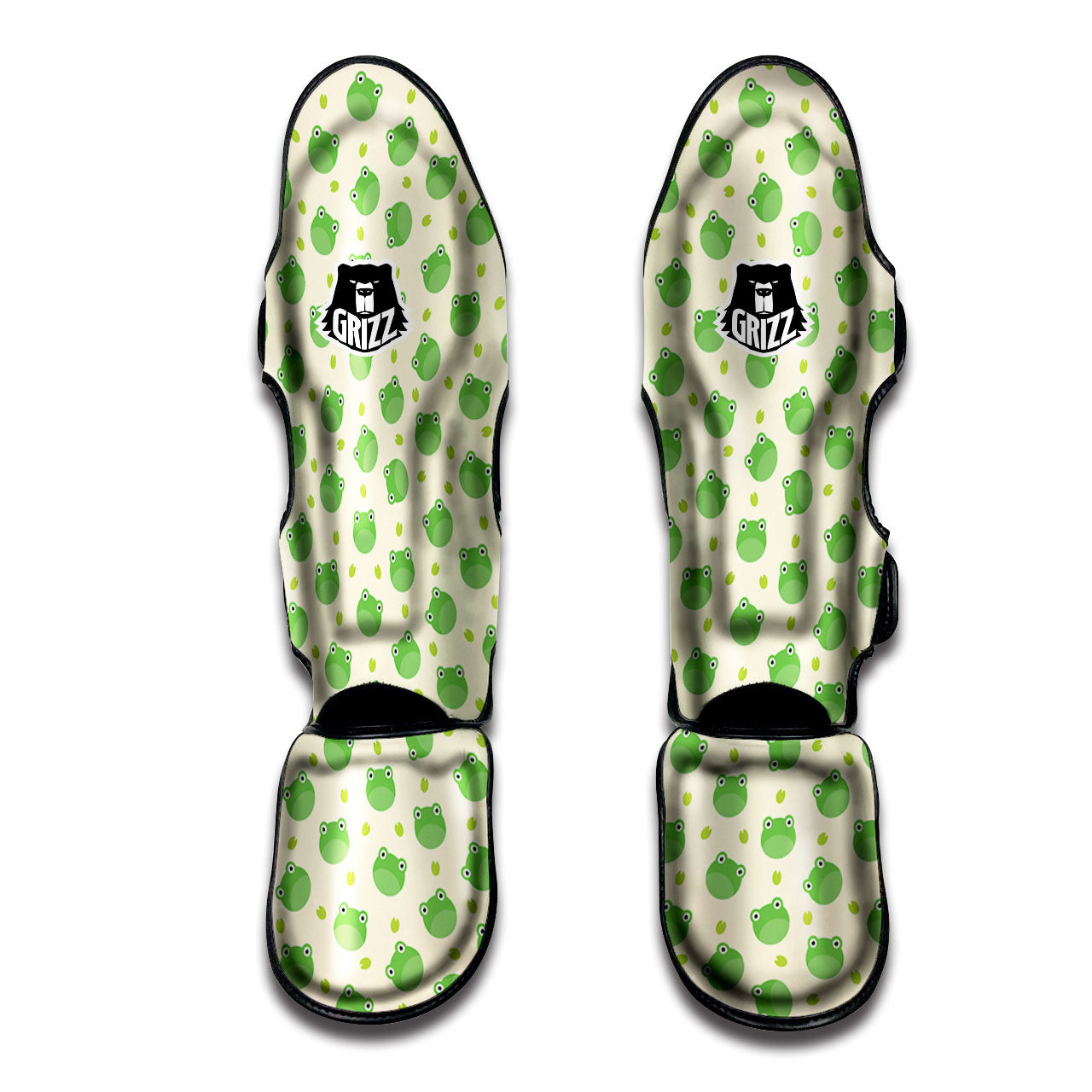 Frog Faces Print Pattern Muay Thai Shin Guards-grizzshop