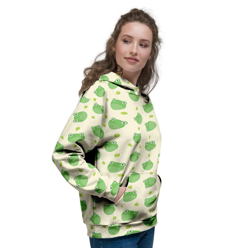 Frog Faces Print Pattern Women's Hoodie-grizzshop