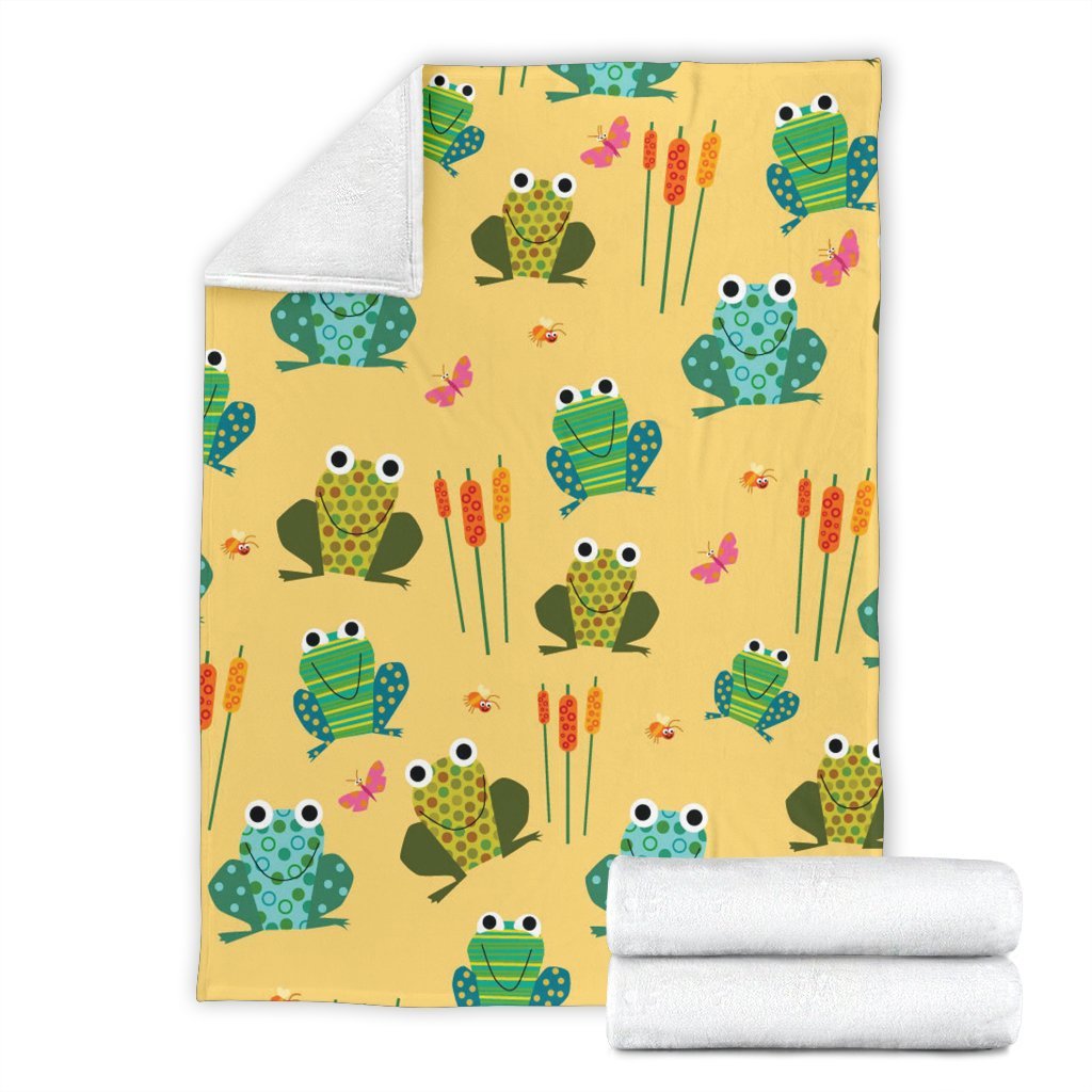 Frog Pattern Print Blanket-grizzshop