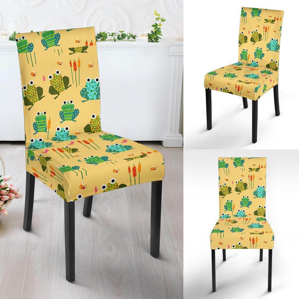 Frog Pattern Print Chair Cover-grizzshop