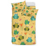 Frog Pattern Print Duvet Cover Bedding Set-grizzshop