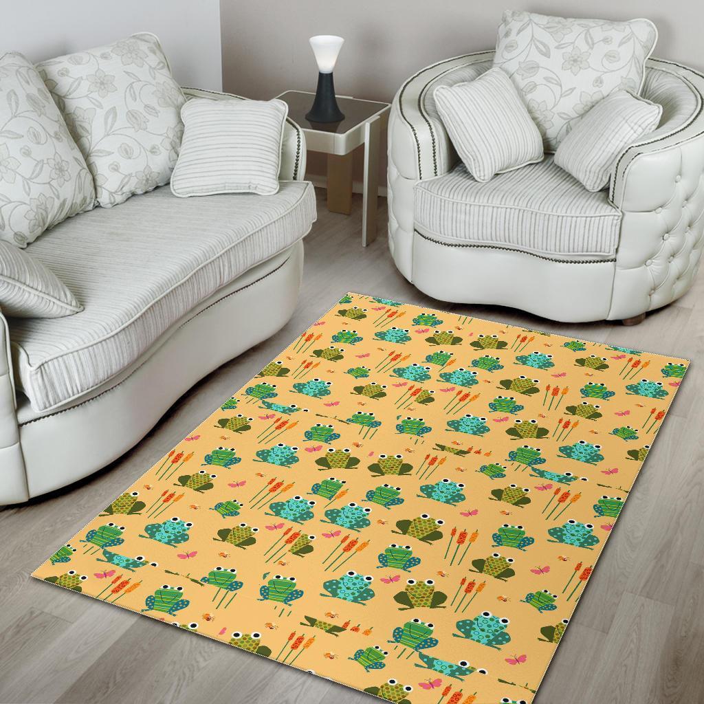 Frog Pattern Print Floor Mat-grizzshop