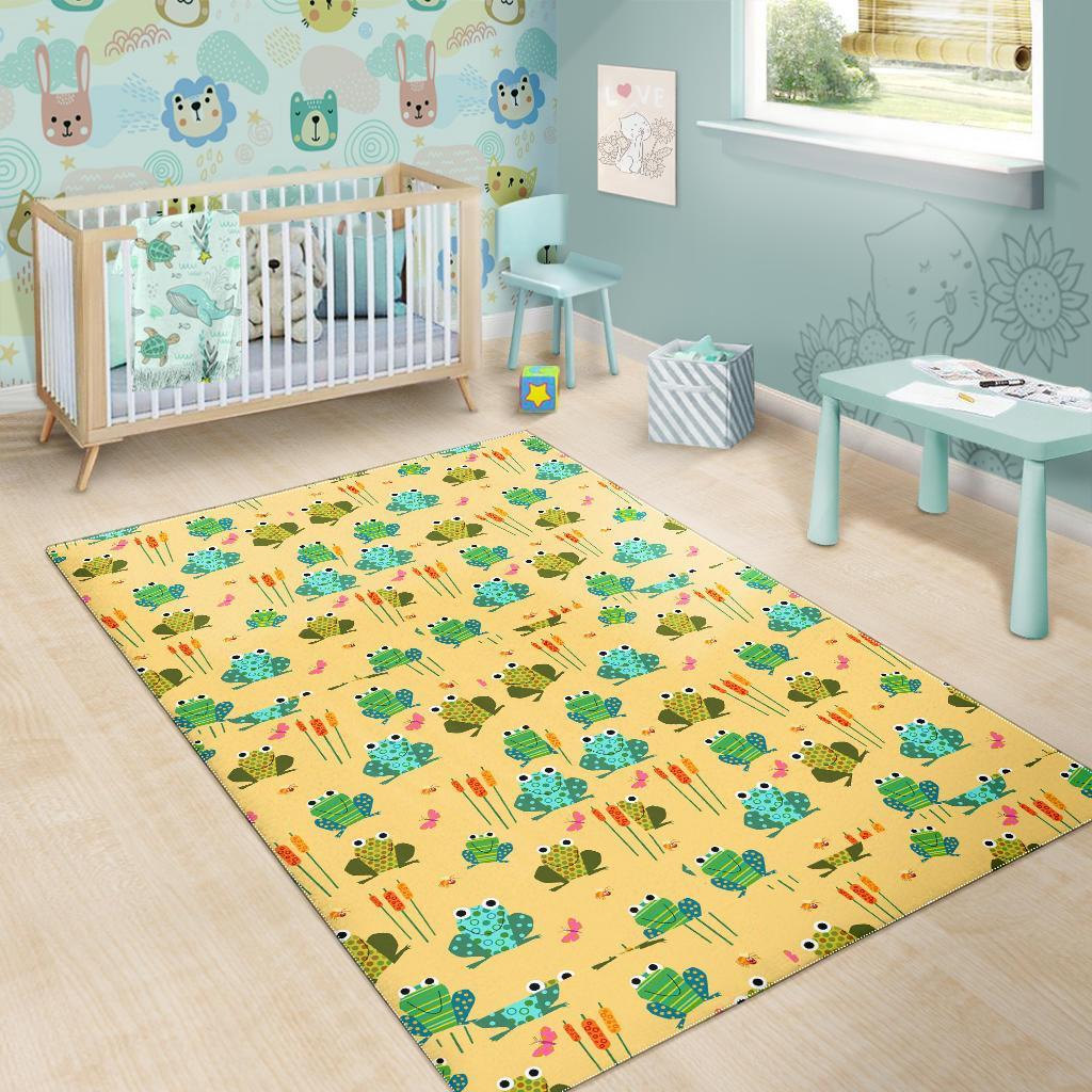 Frog Pattern Print Floor Mat-grizzshop