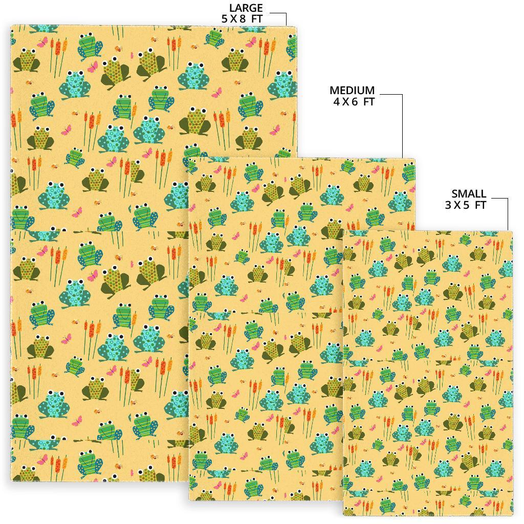 Frog Pattern Print Floor Mat-grizzshop