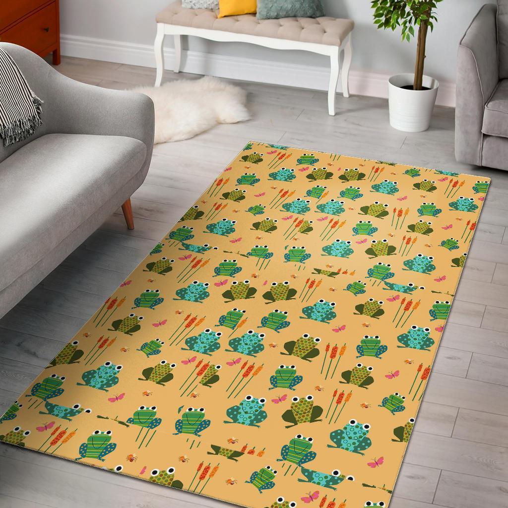 Frog Pattern Print Floor Mat-grizzshop