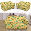 Frog Pattern Print Loveseat Cover-grizzshop