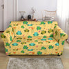 Frog Pattern Print Loveseat Cover-grizzshop