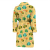 Frog Pattern Print Men Long Robe-grizzshop