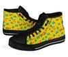 Frog Pattern Print Men Women's High Top Shoes-grizzshop