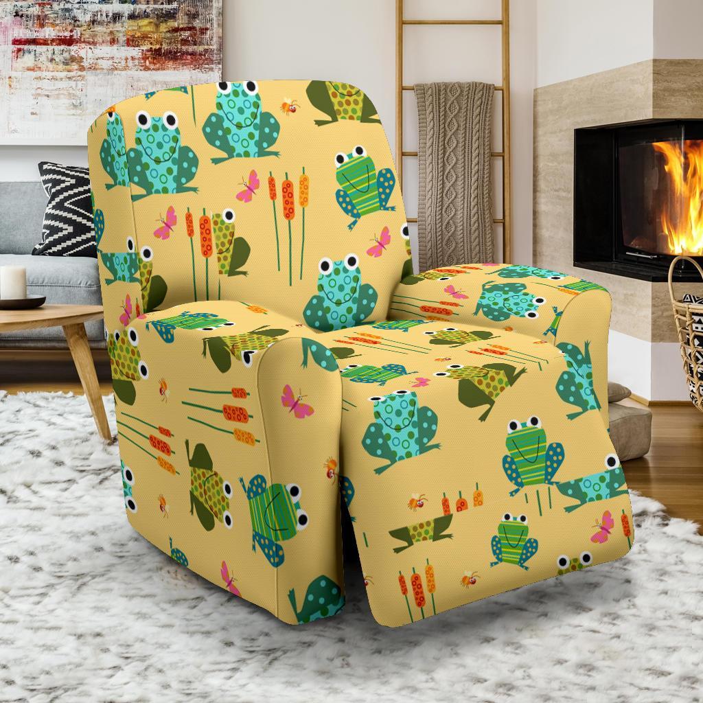 Frog Pattern Print Recliner Cover-grizzshop