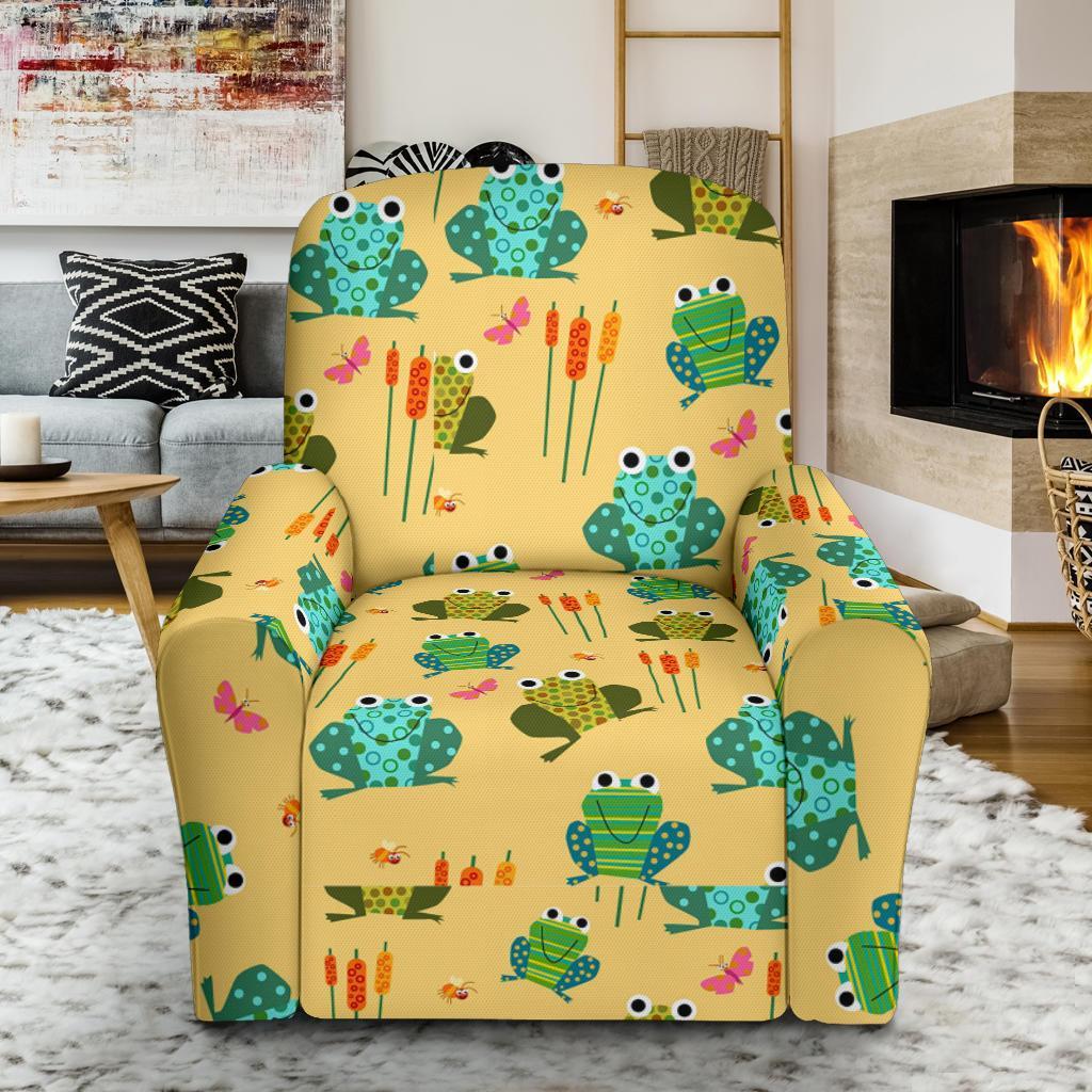 Frog Pattern Print Recliner Cover-grizzshop