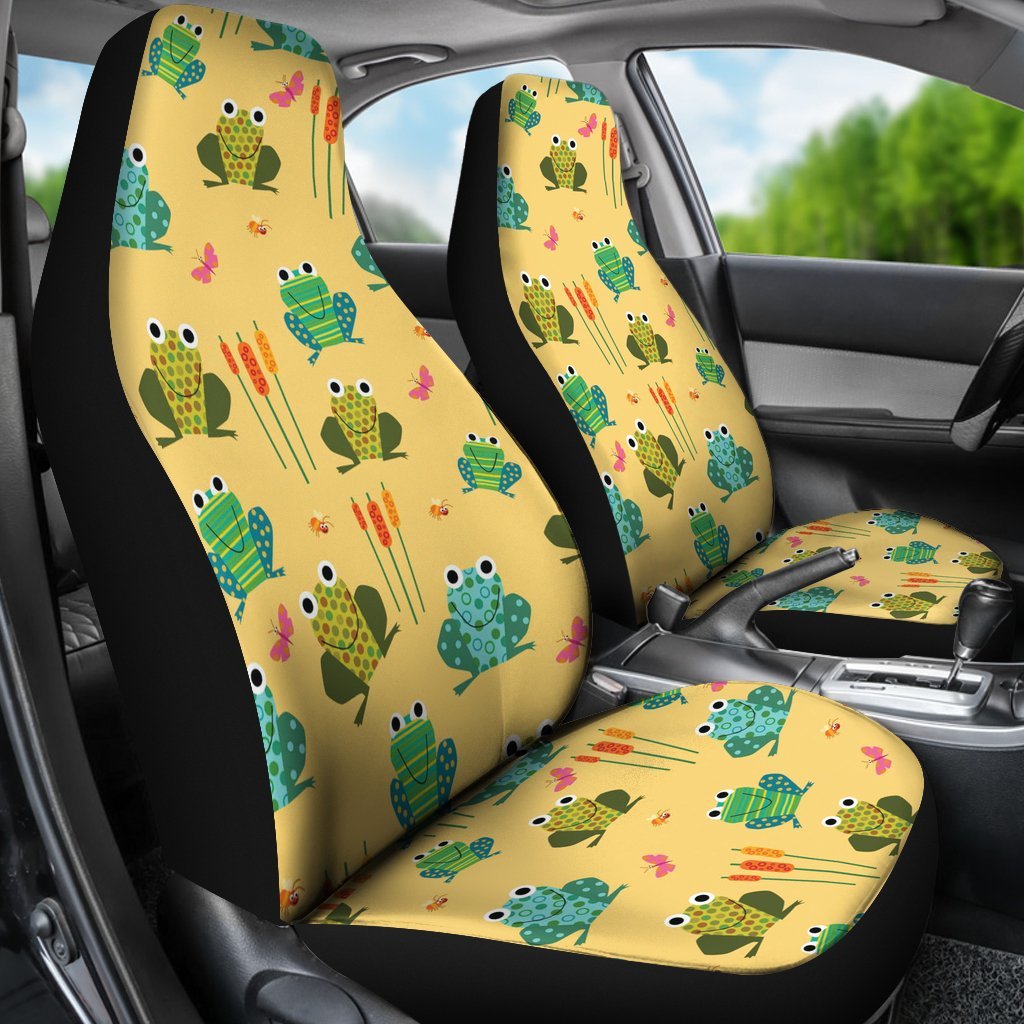 Frog Pattern Print Universal Fit Car Seat Cover-grizzshop
