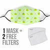 Frog Prince Crown Pattern Print Face Mask-grizzshop