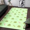 Frog Prince Crown Pattern Print Floor Mat-grizzshop