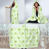 Frog Prince Crown Pattern Print Hooded Blanket-grizzshop