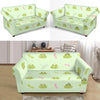 Frog Prince Crown Pattern Print Loveseat Cover-grizzshop