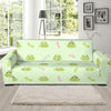 Frog Prince Crown Pattern Print Sofa Covers-grizzshop