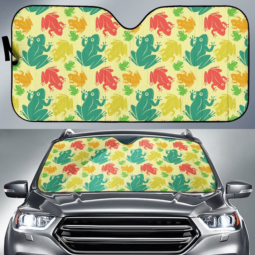 Frog Print Pattern Car Sun Shade-grizzshop