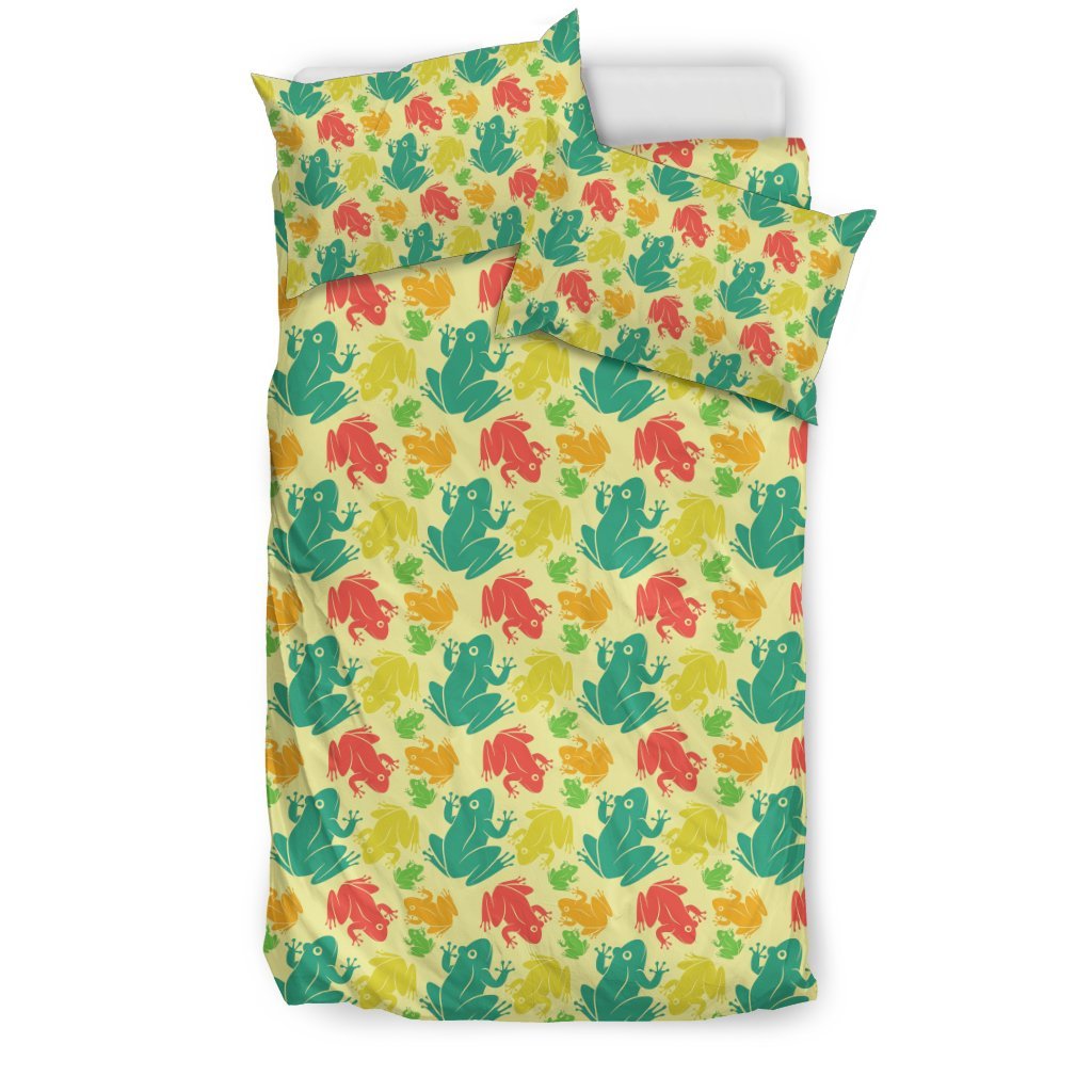 Frog Print Pattern Duvet Cover Bedding Set-grizzshop