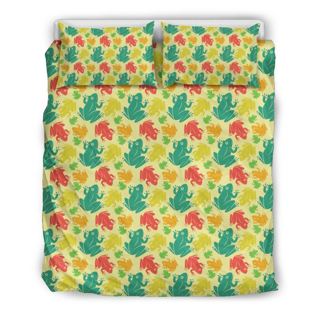 Frog Print Pattern Duvet Cover Bedding Set-grizzshop