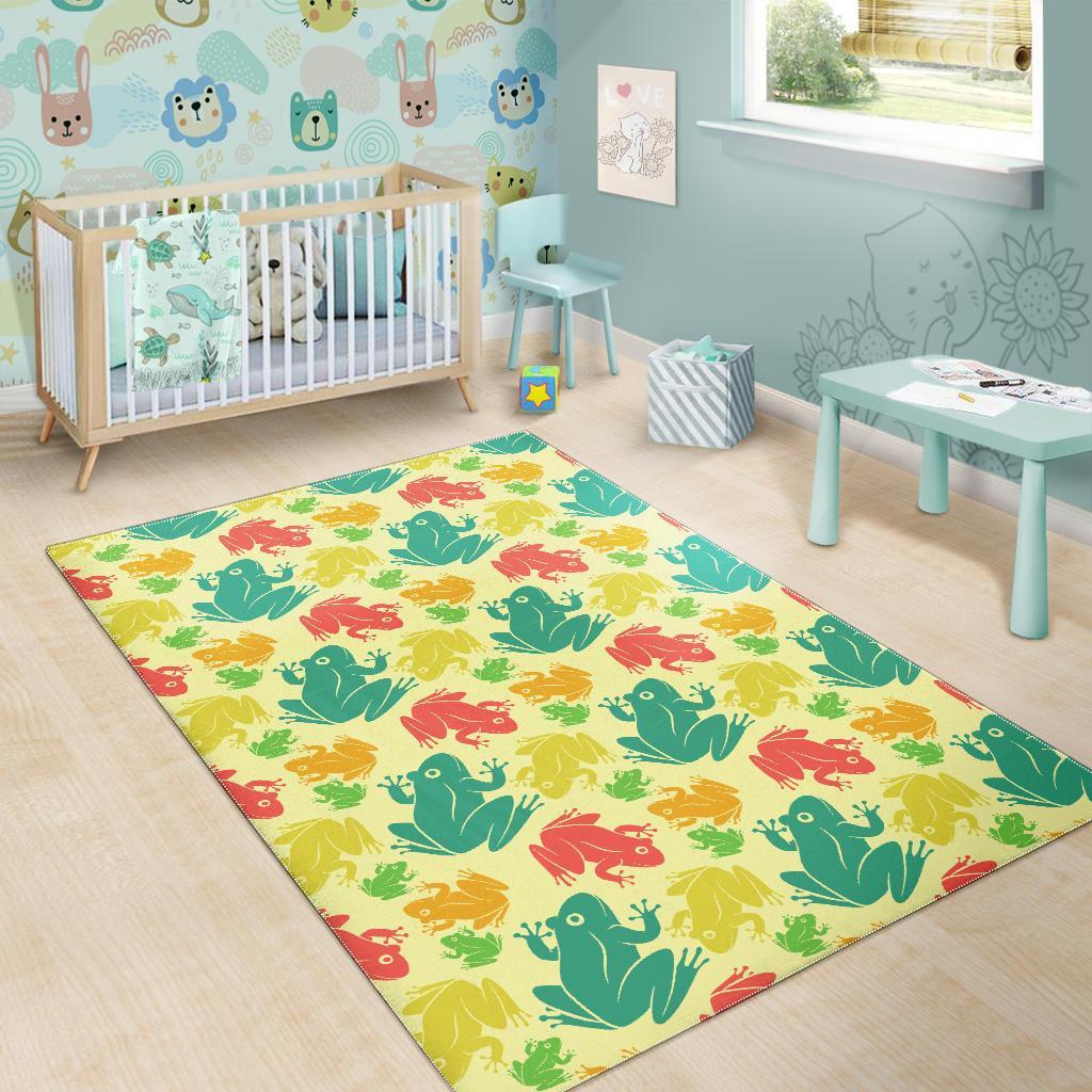 Frog Print Pattern Floor Mat-grizzshop