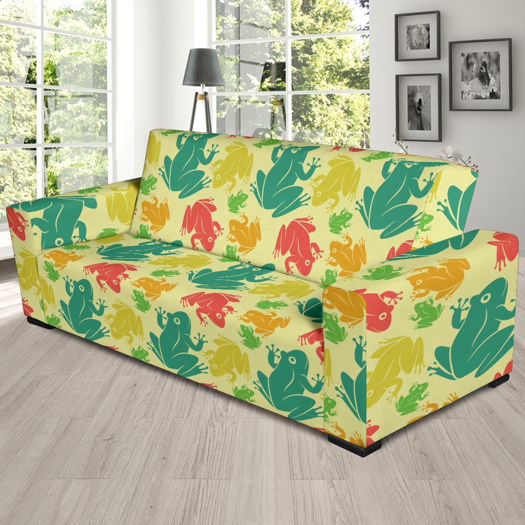 Frog Print Pattern Sofa Covers-grizzshop