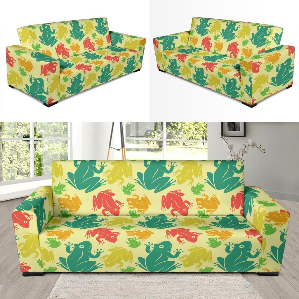 Frog Print Pattern Sofa Covers-grizzshop