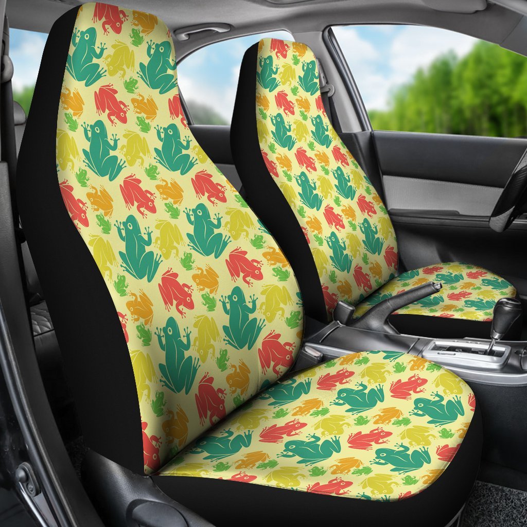 Frog Print Pattern Universal Fit Car Seat Cover-grizzshop