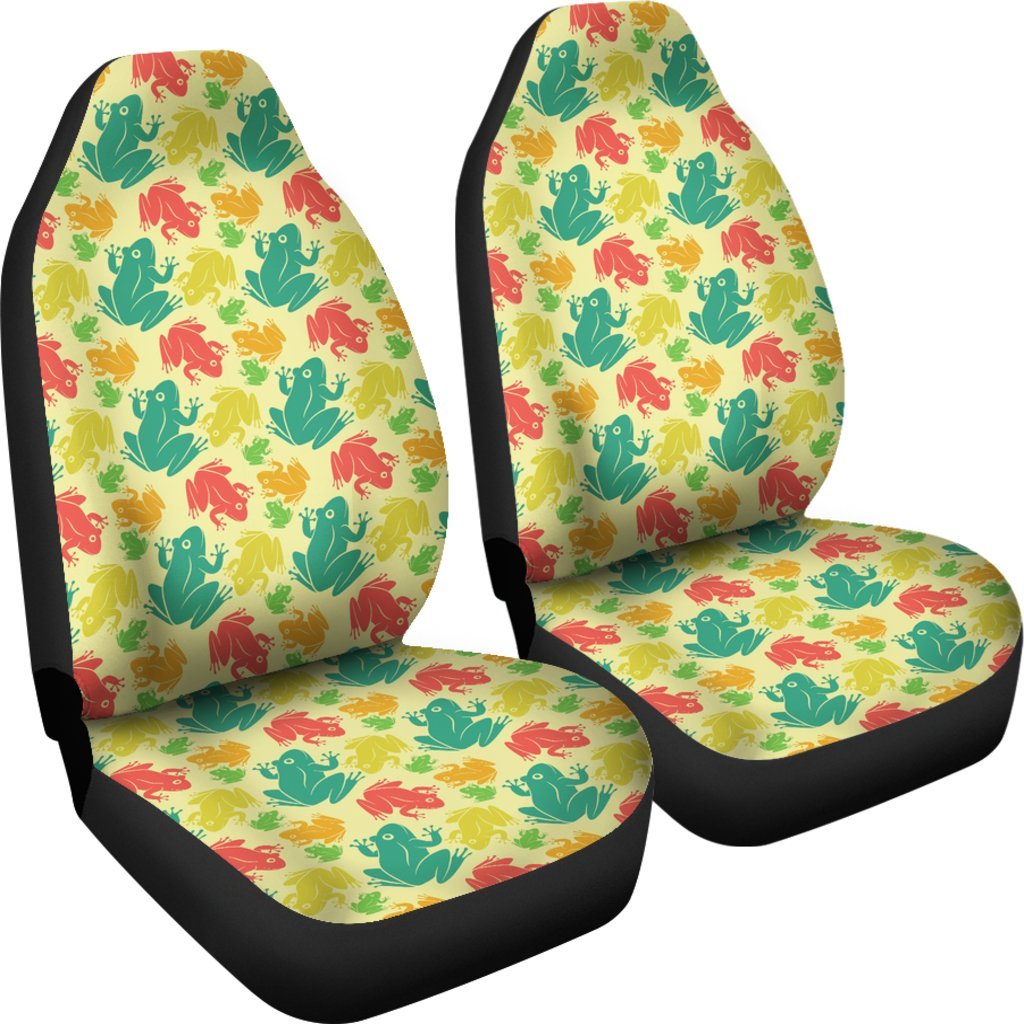 Frog Print Pattern Universal Fit Car Seat Cover-grizzshop