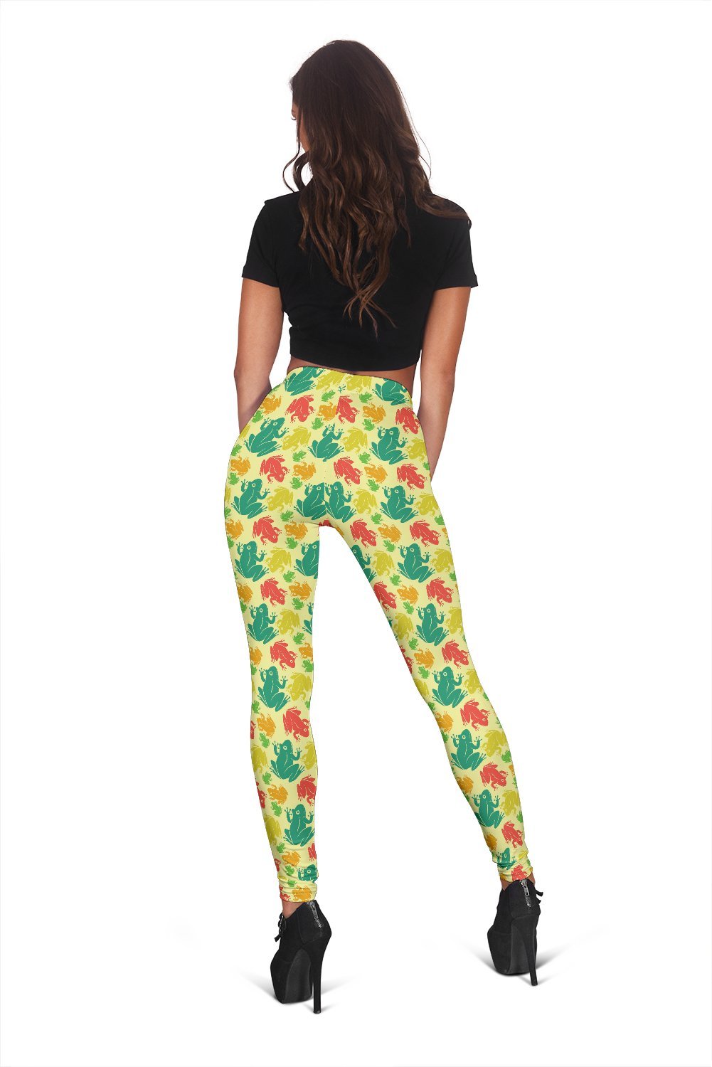 Frog Print Pattern Women Leggings-grizzshop