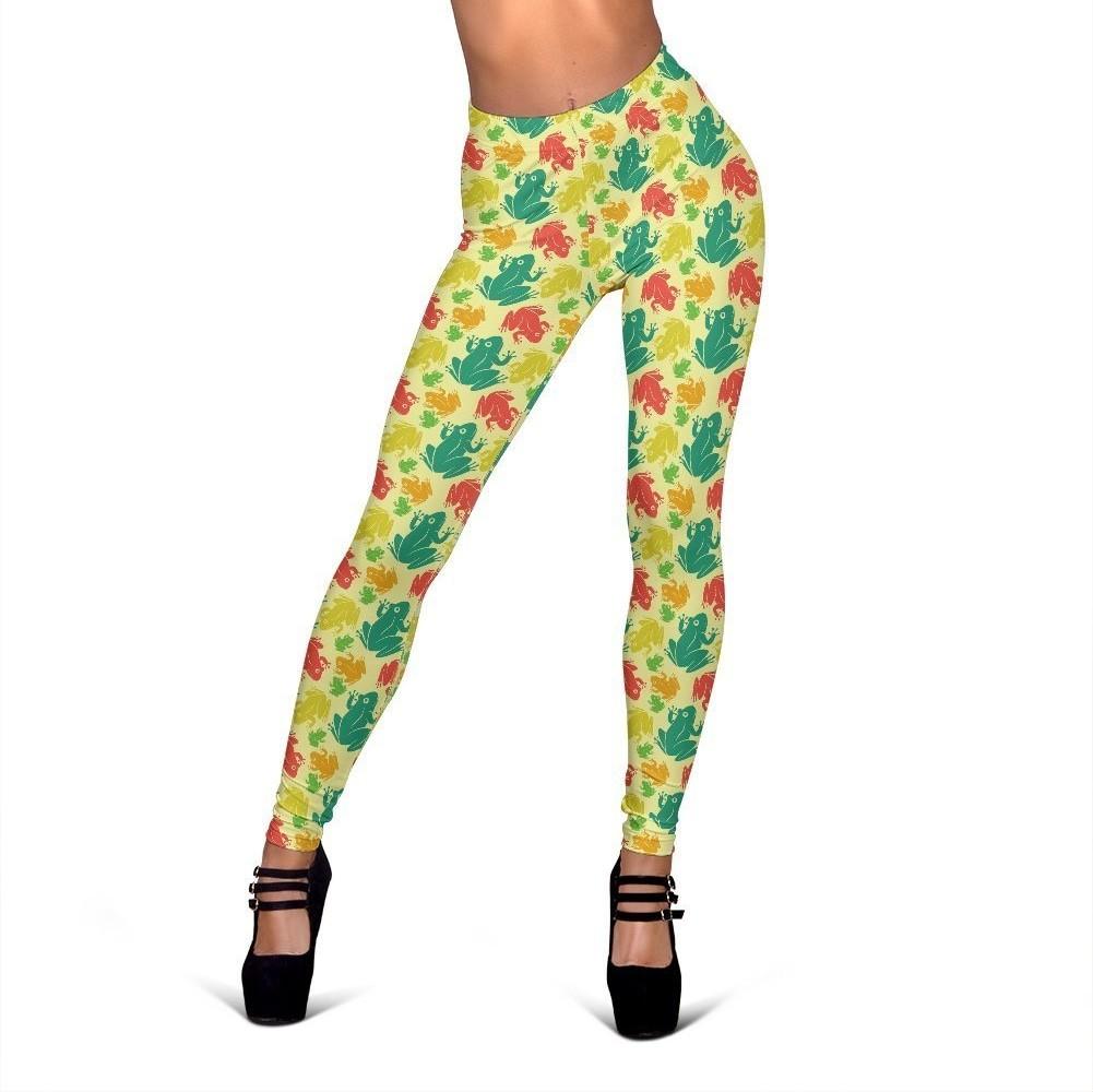 Frog Print Pattern Women Leggings-grizzshop