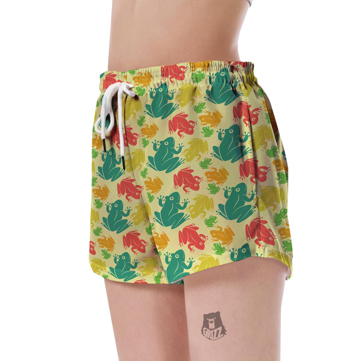 Frog Print Pattern Women's Shorts-grizzshop