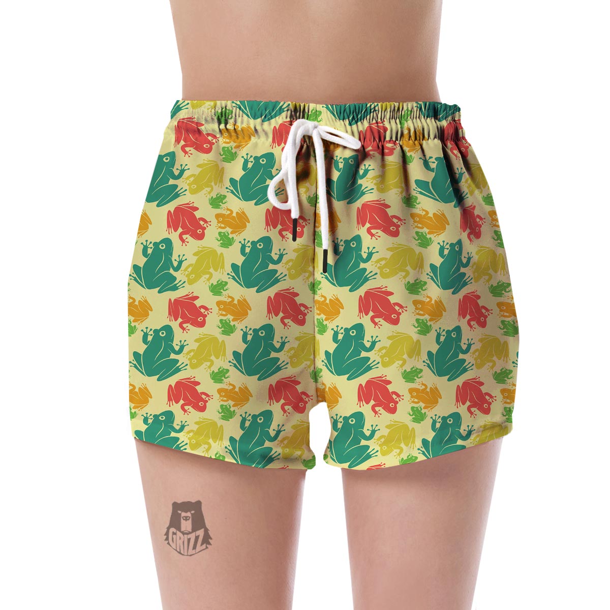 Frog Print Pattern Women's Shorts-grizzshop