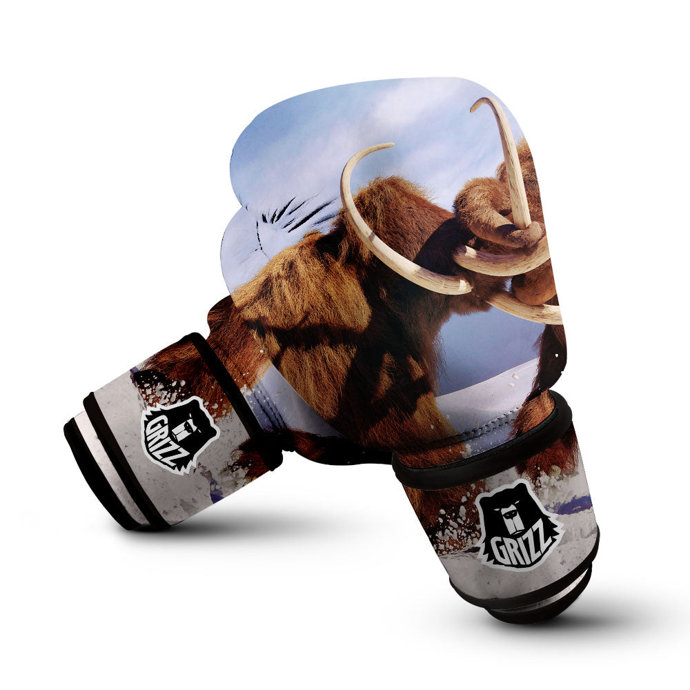 Frozen Mammoth Print Boxing Gloves-grizzshop