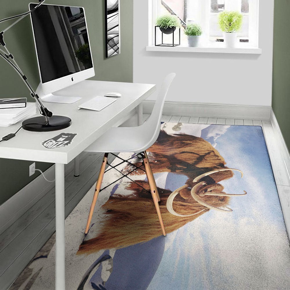 Frozen Mammoth Print Floor Mat-grizzshop