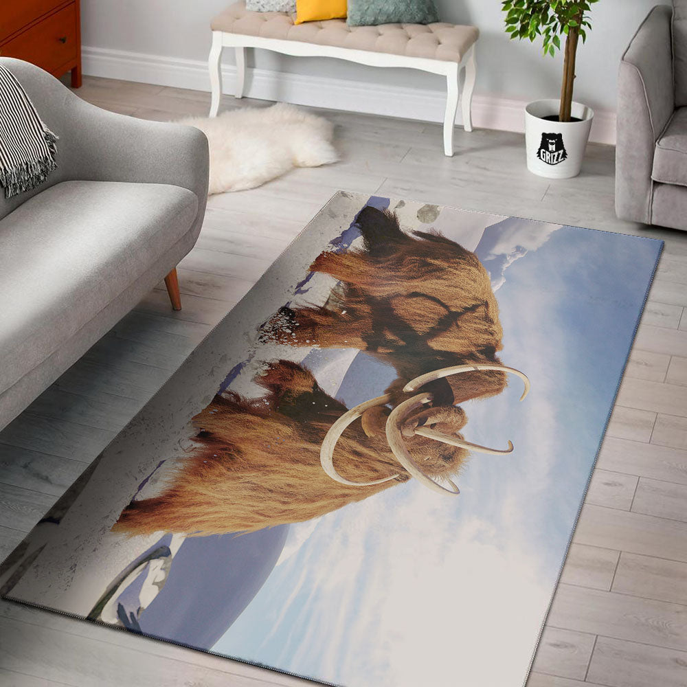 Frozen Mammoth Print Floor Mat-grizzshop