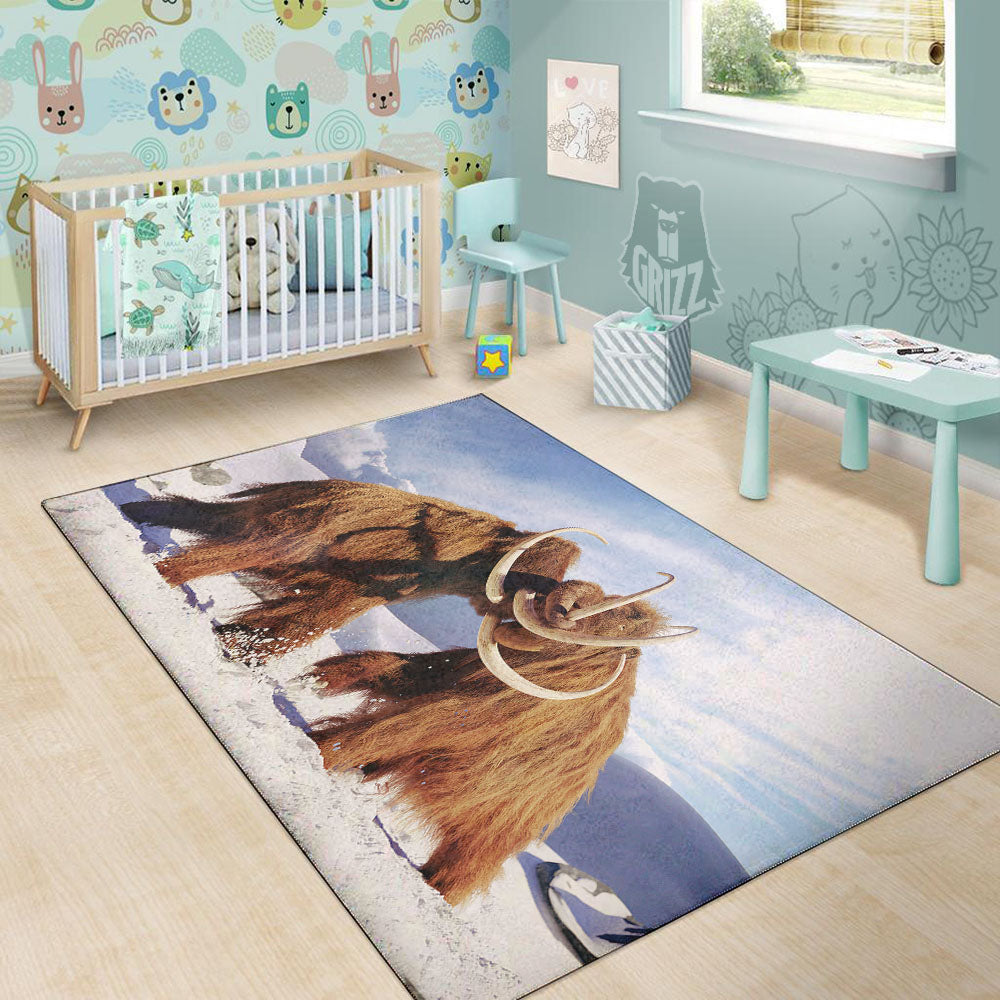 Frozen Mammoth Print Floor Mat-grizzshop