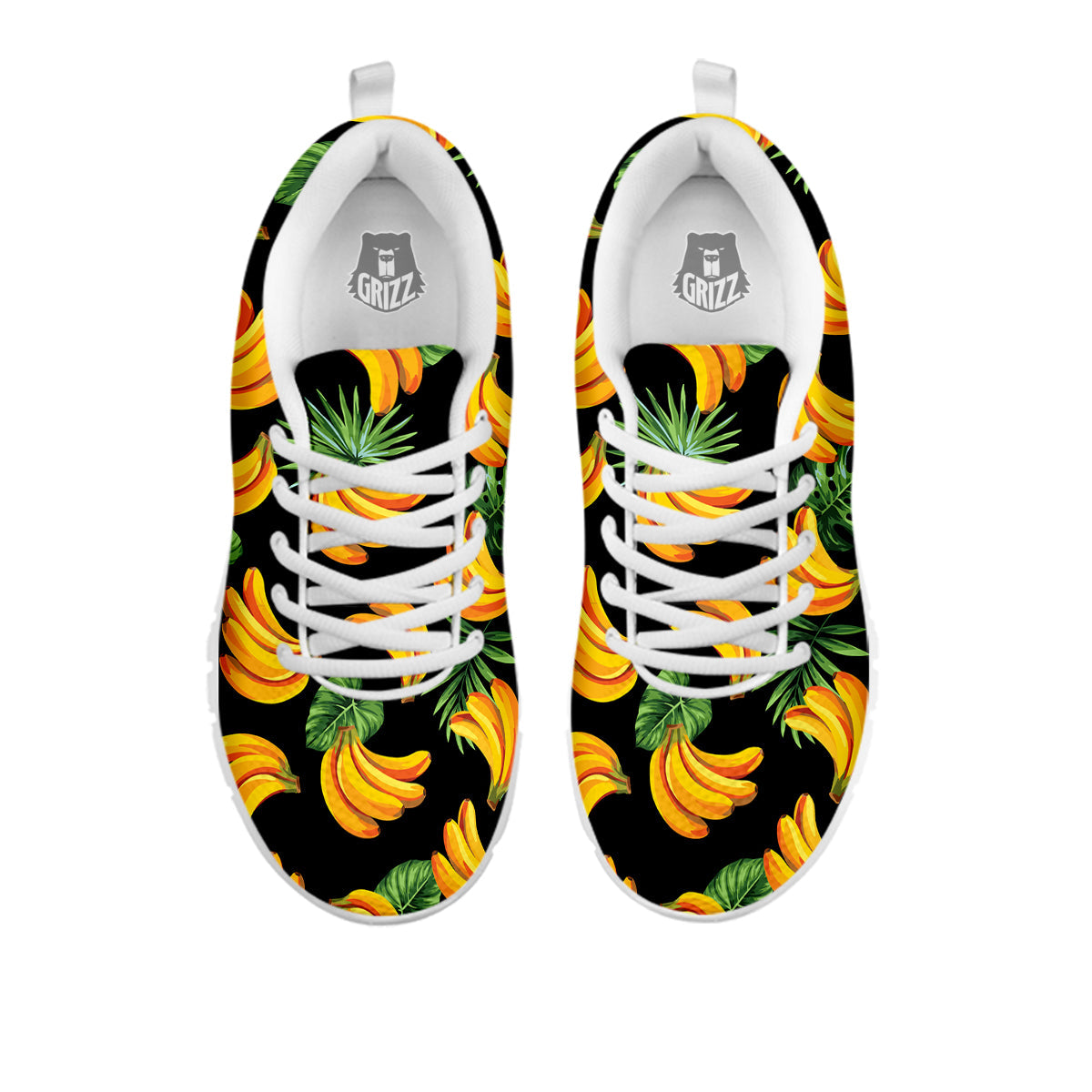Fruit Banana Print Pattern White Sneaker-grizzshop