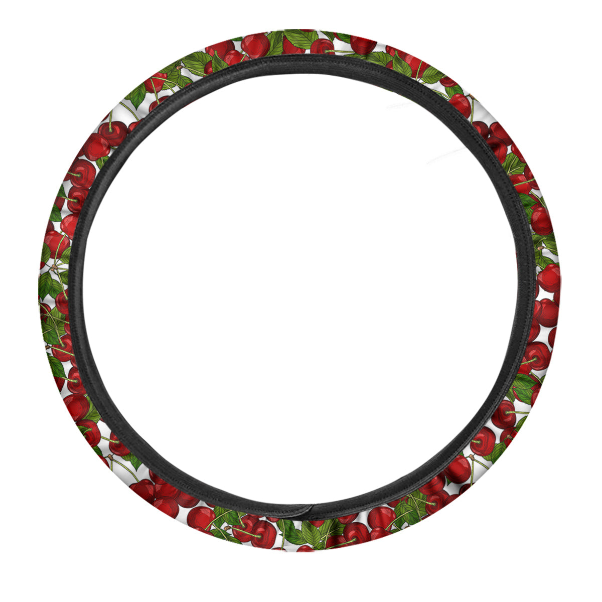 Fruit Cherry Print Pattern Car Steering Wheel Cover-grizzshop