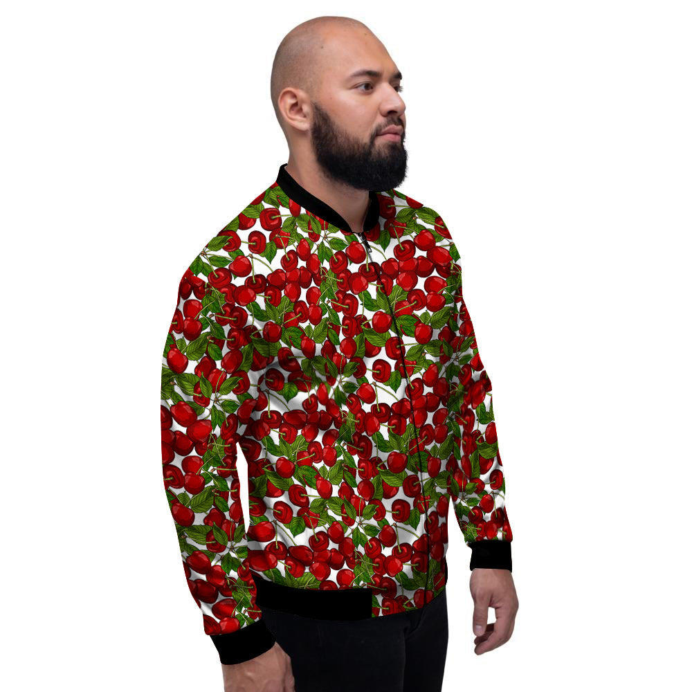 Fruit Cherry Print Pattern Men's Bomber Jacket-grizzshop