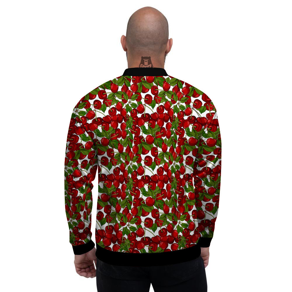 Fruit Cherry Print Pattern Men's Bomber Jacket-grizzshop
