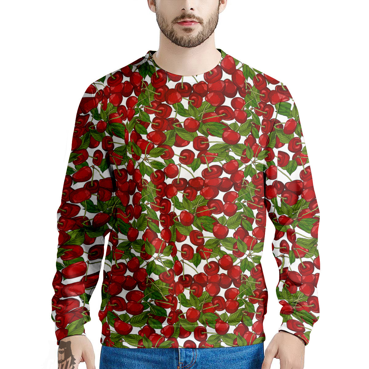 Fruit Cherry Print Pattern Men's Sweatshirt-grizzshop