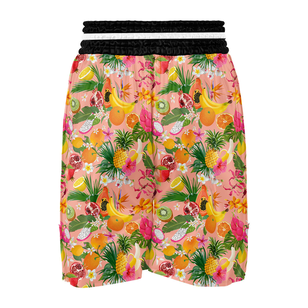 Fruit Leaf Tropical Print Pattern Boxing Shorts-grizzshop