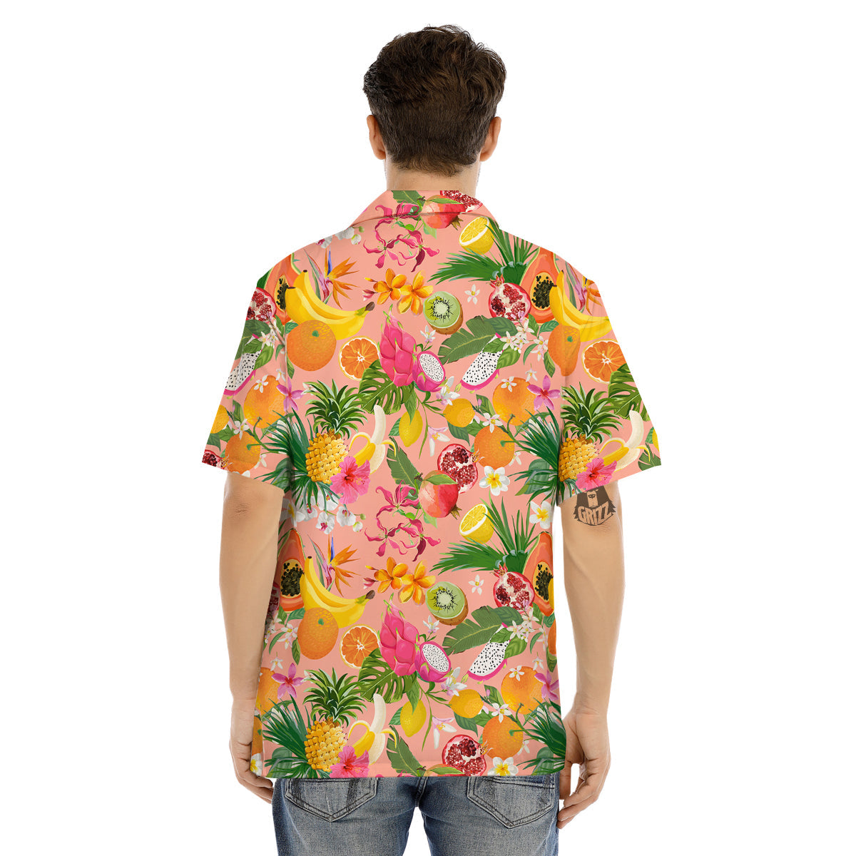 Fruit Leaf Tropical Print Pattern Men's Hawaiian Shirt-grizzshop