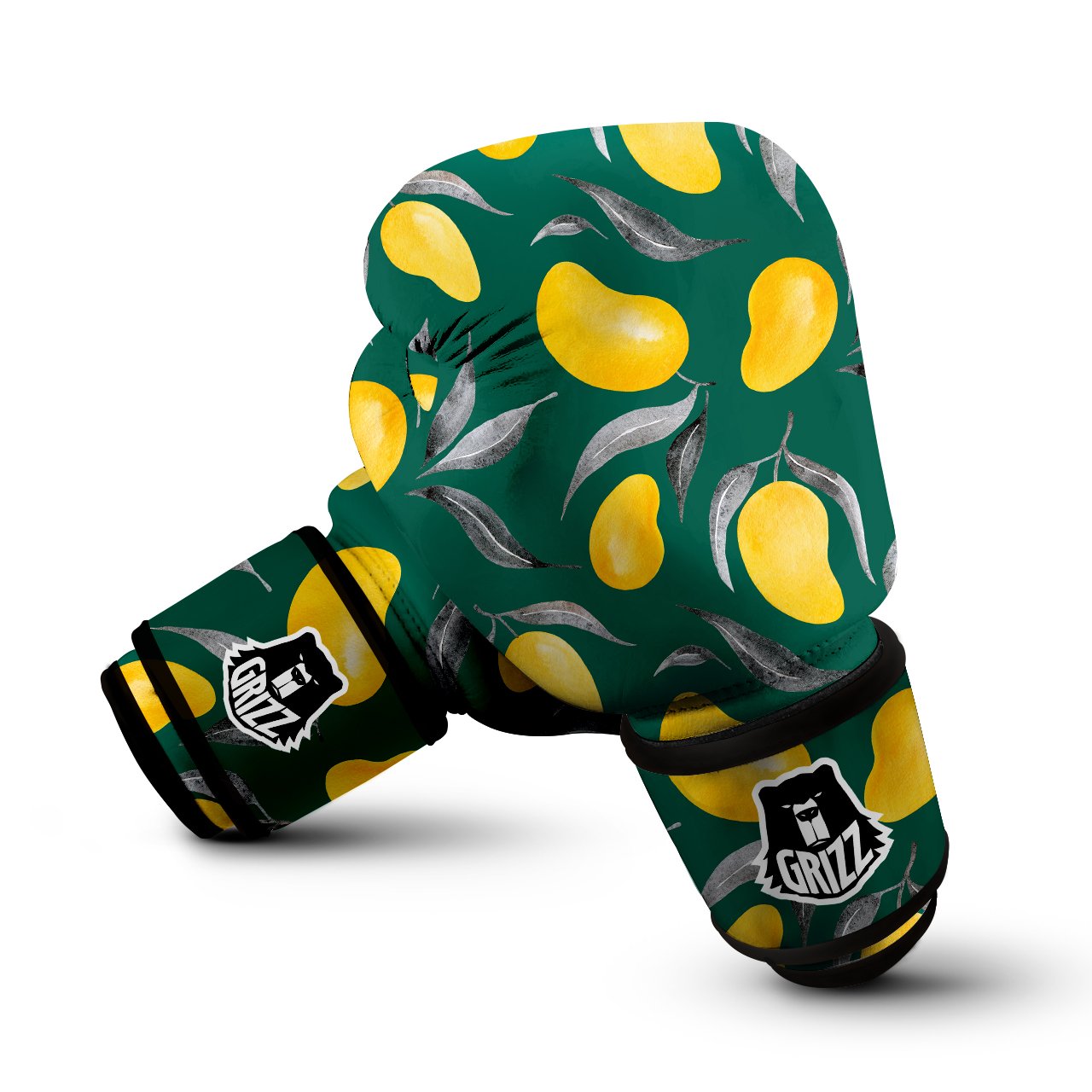 Fruit Mango Yellow Print Pattern Boxing Gloves-grizzshop