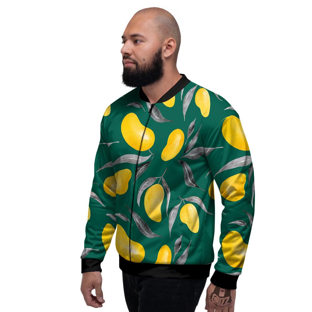 Fruit Mango Yellow Print Pattern Men's Bomber Jacket-grizzshop
