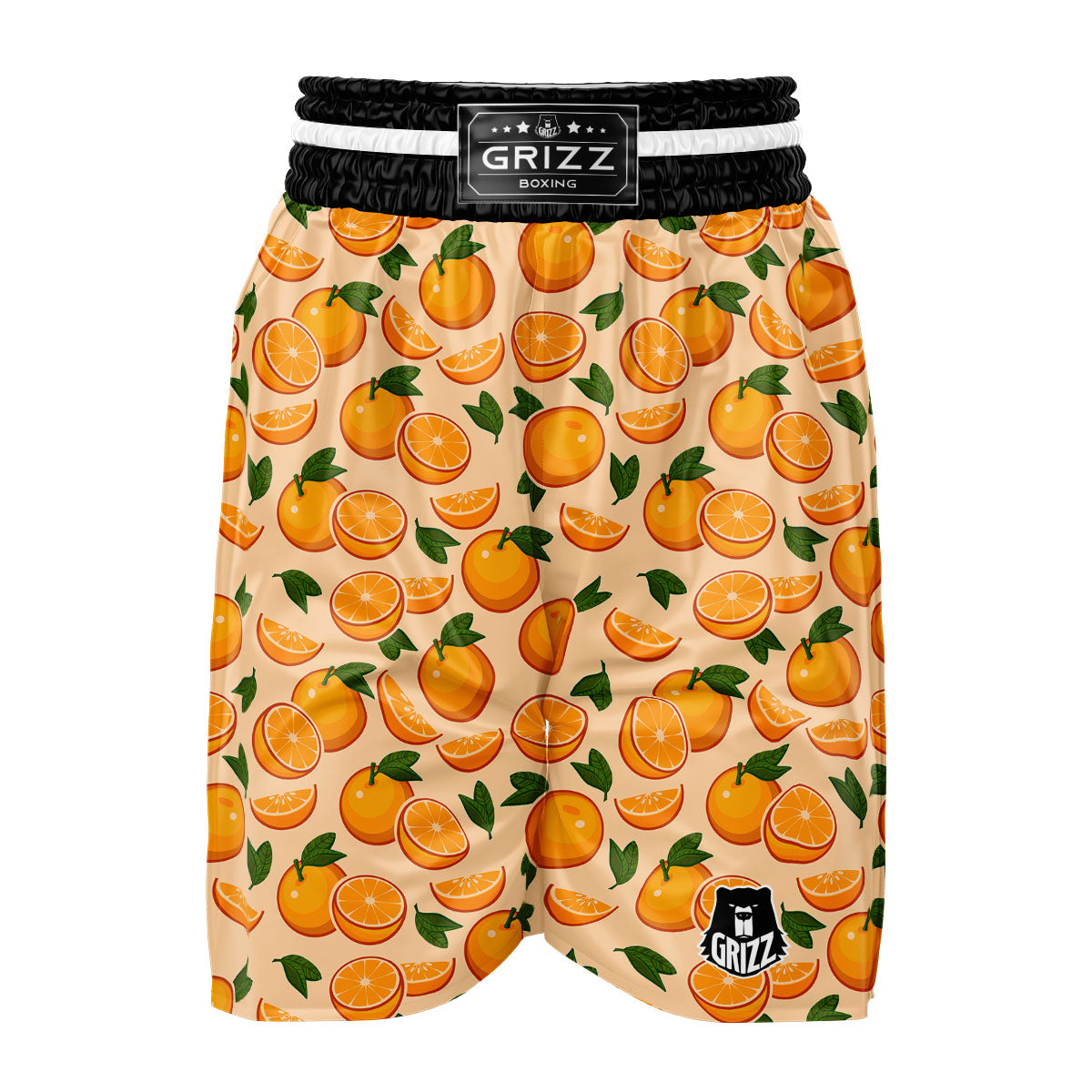 Fruit Orange Print Pattern Boxing Shorts-grizzshop