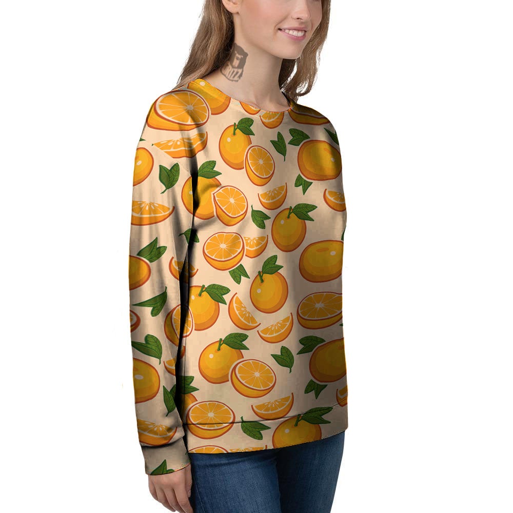 Fruit Orange Print Pattern Women's Sweatshirt-grizzshop