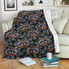 Fruit Raccoon Pattern Print Blanket-grizzshop