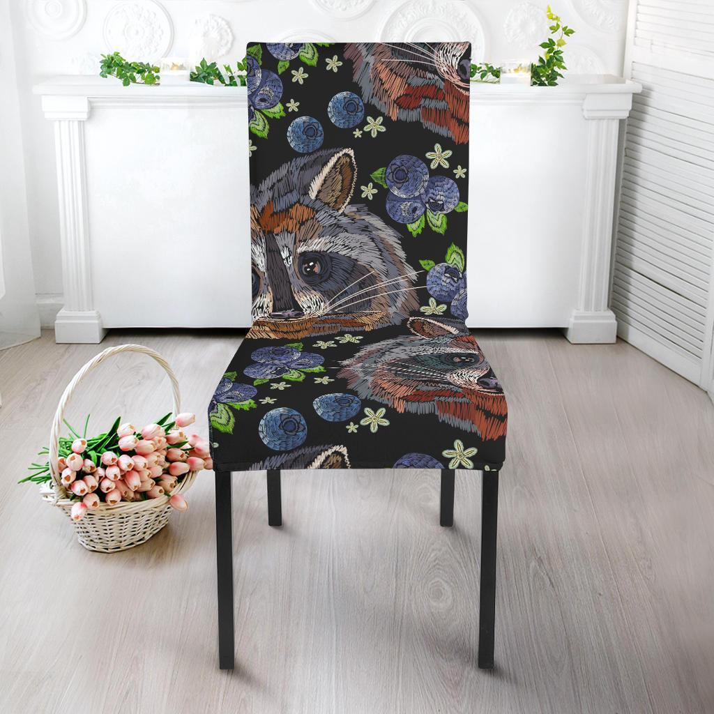 Fruit Raccoon Pattern Print Chair Cover-grizzshop